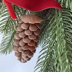 Festive Cartoon Artificial Pine Teardrop Swag (35×60 cm)