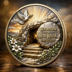Resurrection Coin Replica, Collectible Religious Memorial Coin for Christians, Church History Souvenir and Easter Gift, Religious Collectibles