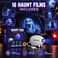 Haunt Rise Halloween Window Projector-360° Adjustable Stand for Home Decor