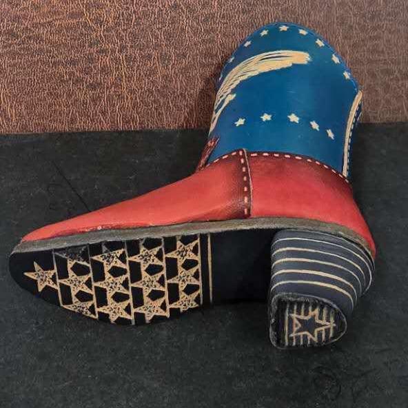 Genuine Handmade Leather Cowboy Boot Home decor /American eagle/Western Design/Decoration/Rodeo gift/Ornament