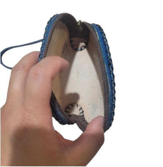 Genuine Handmade Leather Butterfly Wristlet / Coin Purse / Wallet/Painted Small Wallet/Card Holder/ Candy Pouch