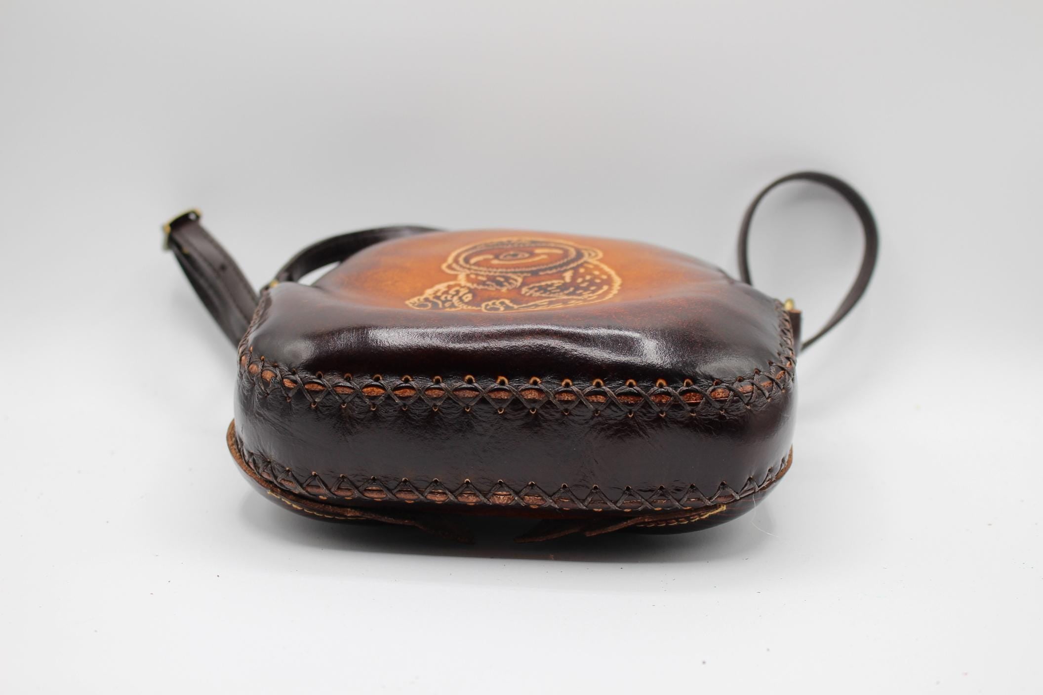 Handmade Genuine Leather Sloth Purse - Crossbody Bag, Phone Bag, Animal Bag, Cartoon Bag, Mini Bag