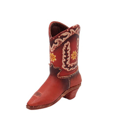 Genuine Handmade Leather Cowboy Boot / flower/ Western Decoration/Home decor/Rodeo gift/Ornament