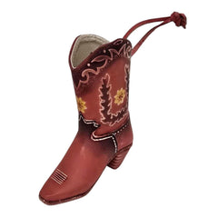 Genuine Handmade Leather Cowboy Boot / flower/ Western Decoration/Home decor/Rodeo gift/Ornament