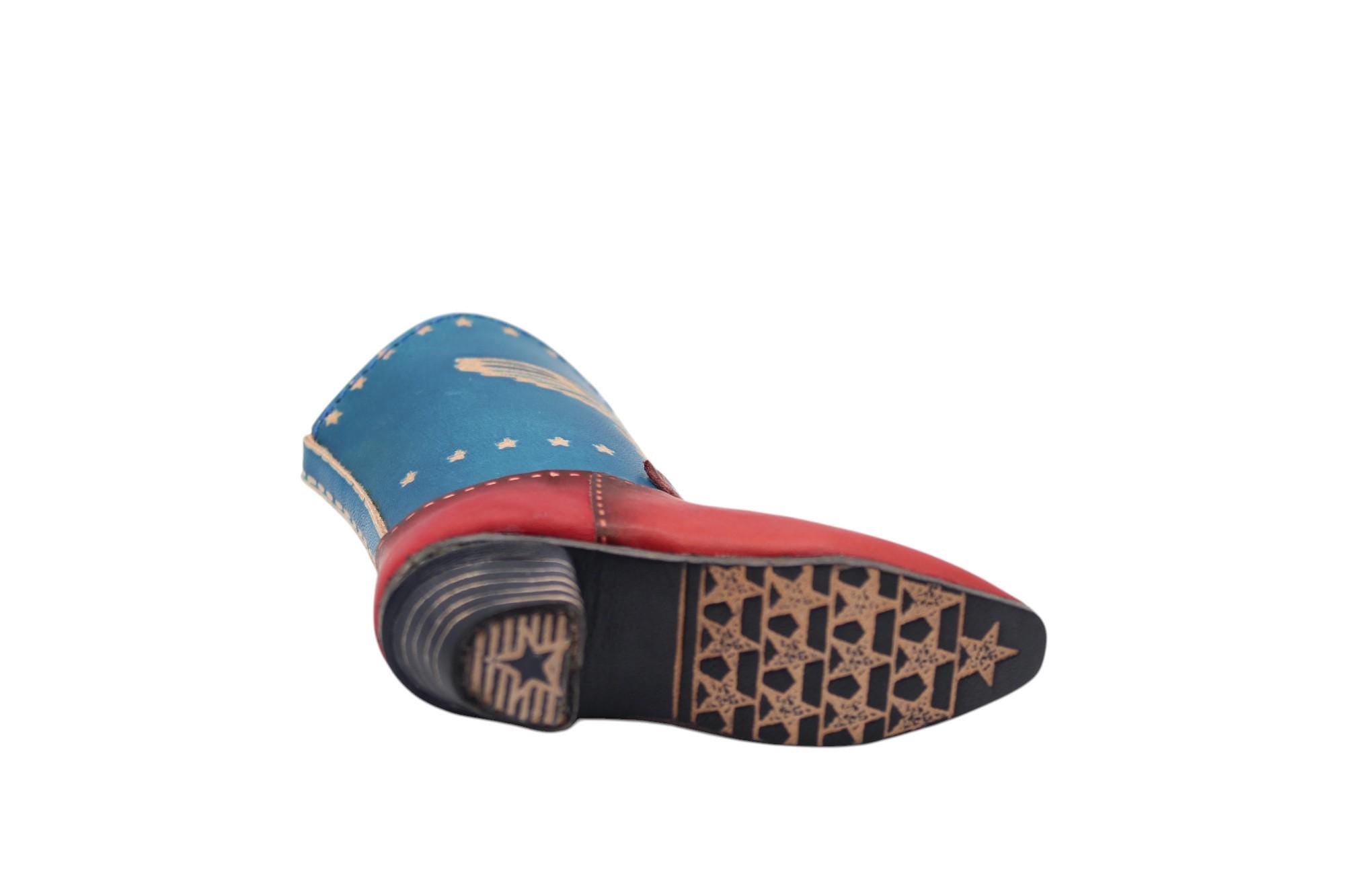 Genuine Handmade Leather Cowboy Boot Home decor /American eagle/Western Design/Decoration/Rodeo gift/Ornament