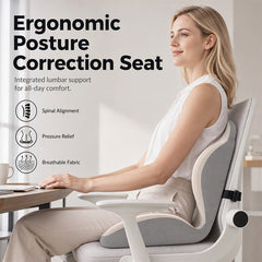 Ergonomic Memory Foam Seat Cushion with Back Support – Stay Comfortable All Day, Perfect for Office, Car & Home
