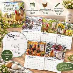 2027 Country Chicken Calendar – Farmhouse charm & wall-ready ✨